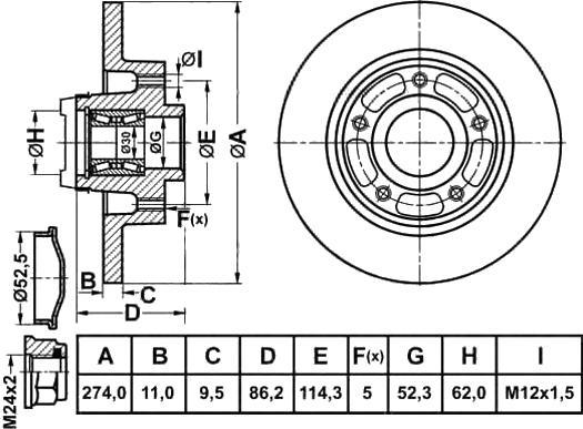 FIT FR1008H - Тормозной диск autospares.lv