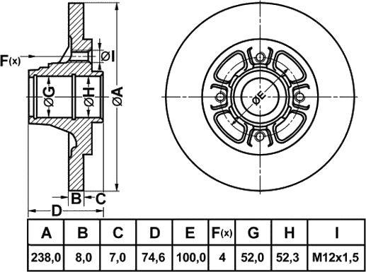 FIT FR1003 - Тормозной диск autospares.lv