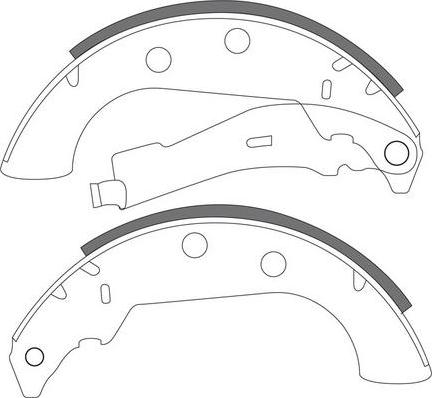 FIT FT0654 - Комплект тормозных колодок, барабанные autospares.lv