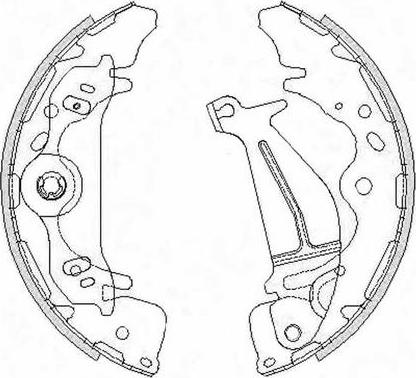 FIT FT1105 - Комплект тормозных колодок, барабанные autospares.lv