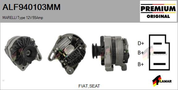 FLAMAR ALF940103MM - Генератор autospares.lv