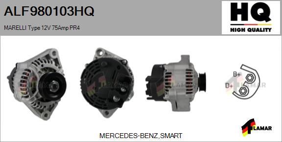 FLAMAR ALF980103HQ - Генератор autospares.lv