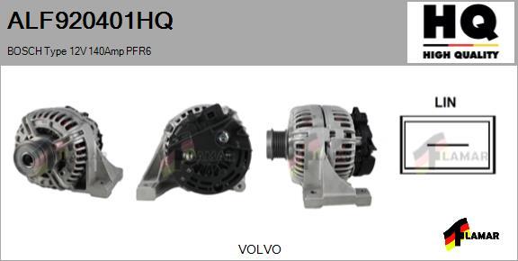 FLAMAR ALF920401HQ - Генератор autospares.lv