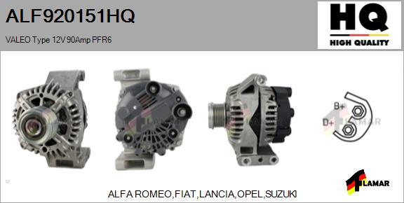 FLAMAR ALF920151HQ - Генератор autospares.lv