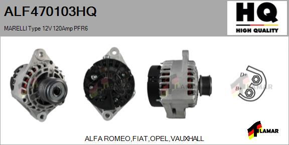 FLAMAR ALF470103HQ - Генератор autospares.lv