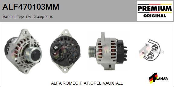 FLAMAR ALF470103MM - Генератор autospares.lv