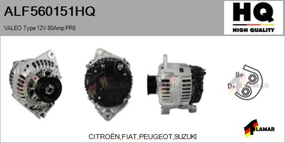 FLAMAR ALF560151HQ - Генератор autospares.lv