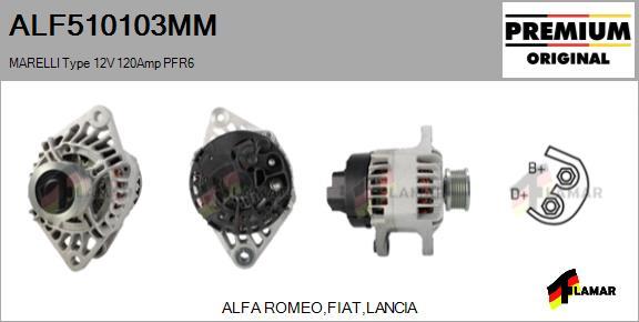 FLAMAR ALF510103MM - Генератор autospares.lv