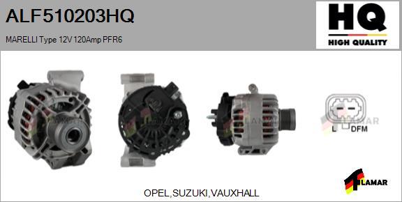 FLAMAR ALF510203HQ - Генератор autospares.lv