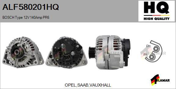 FLAMAR ALF580201HQ - Генератор autospares.lv