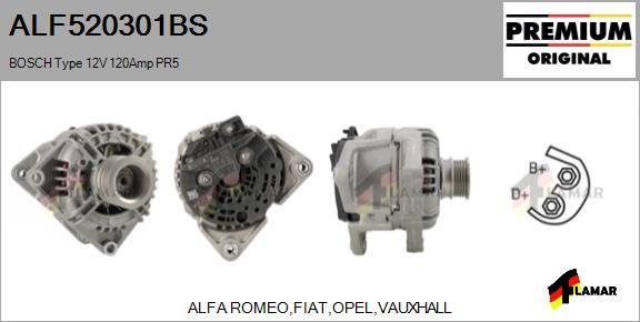 FLAMAR ALF520301BS - Генератор autospares.lv