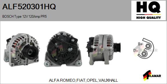 FLAMAR ALF520301HQ - Генератор autospares.lv