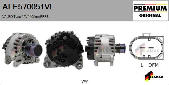 FLAMAR ALF570051VL - Генератор autospares.lv