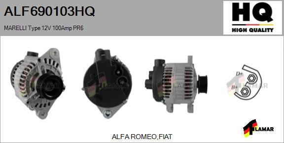 FLAMAR ALF690103HQ - Генератор autospares.lv