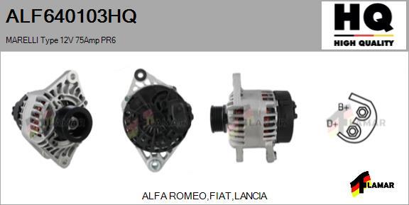 FLAMAR ALF640103HQ - Генератор autospares.lv