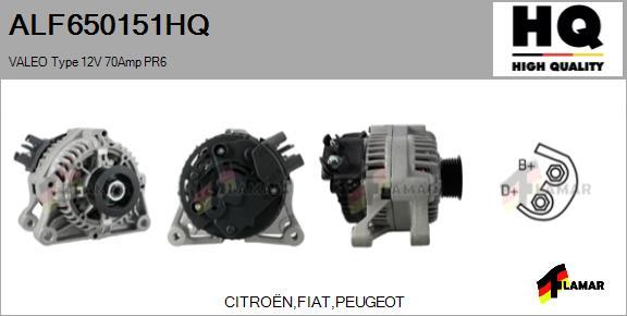 FLAMAR ALF650151HQ - Генератор autospares.lv