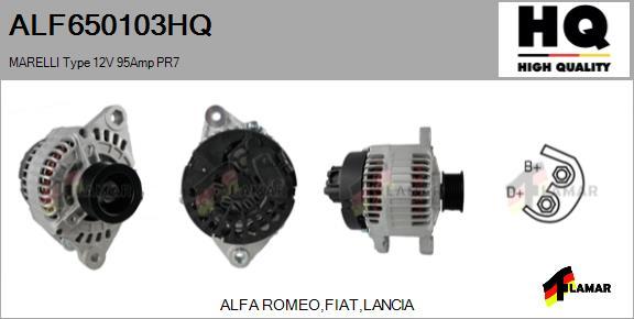 FLAMAR ALF650103HQ - Генератор autospares.lv