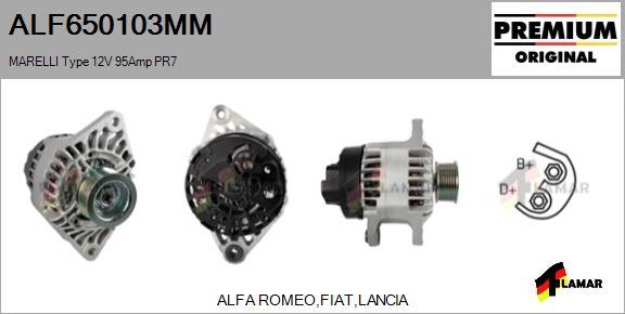 FLAMAR ALF650103MM - Генератор autospares.lv