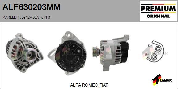 FLAMAR ALF630203MM - Генератор autospares.lv