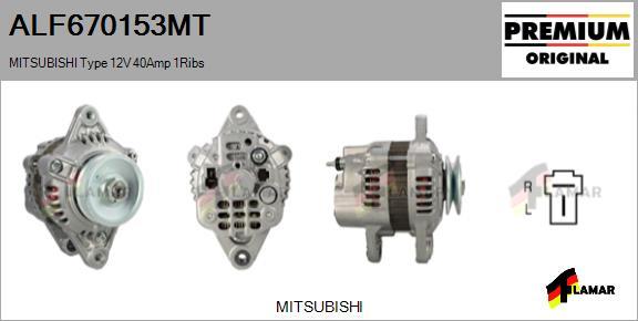 FLAMAR ALF670153MT - Генератор autospares.lv