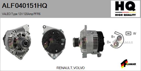 FLAMAR ALF040151HQ - Генератор autospares.lv