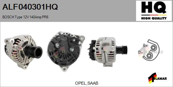 FLAMAR ALF040301HQ - Генератор autospares.lv