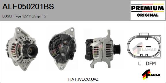 FLAMAR ALF050201BS - Генератор autospares.lv