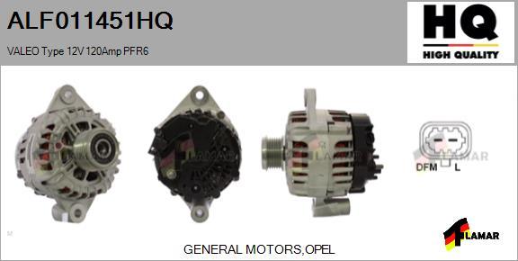 FLAMAR ALF011451HQ - Генератор autospares.lv