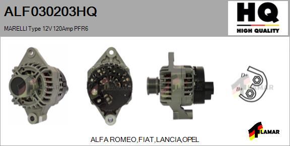 FLAMAR ALF030203HQ - Генератор autospares.lv