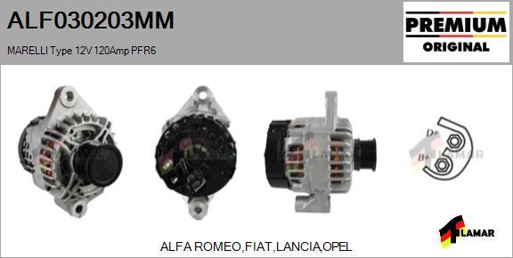 FLAMAR ALF030203MM - Генератор autospares.lv