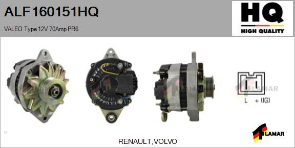 FLAMAR ALF160151HQ - Генератор autospares.lv