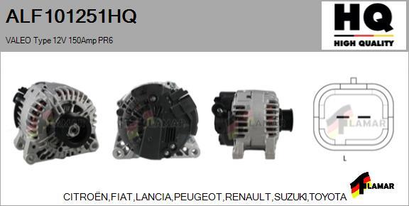 FLAMAR ALF101251HQ - Генератор autospares.lv