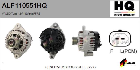 FLAMAR ALF110551HQ - Генератор autospares.lv