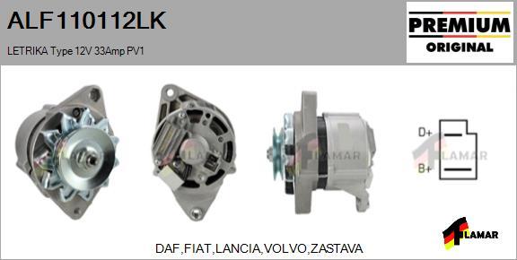 FLAMAR ALF110112LK - Генератор autospares.lv