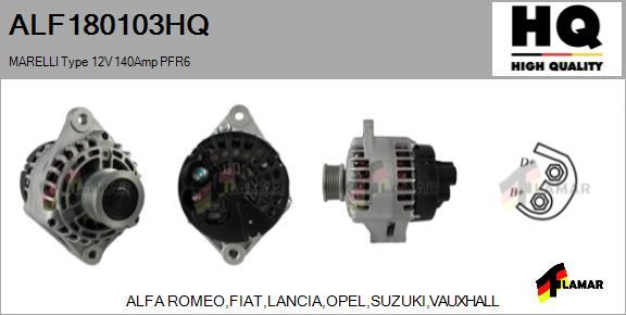 FLAMAR ALF180103HQ - Генератор autospares.lv