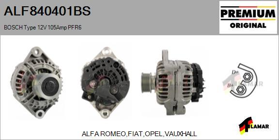 FLAMAR ALF840401BS - Генератор autospares.lv