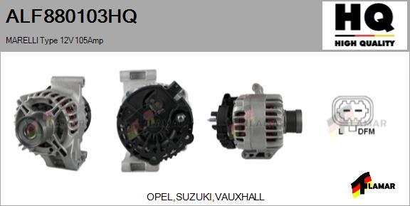 FLAMAR ALF880103HQ - Генератор autospares.lv