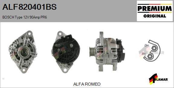 FLAMAR ALF820401BS - Генератор autospares.lv