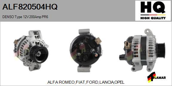 FLAMAR ALF820504HQ - Генератор autospares.lv