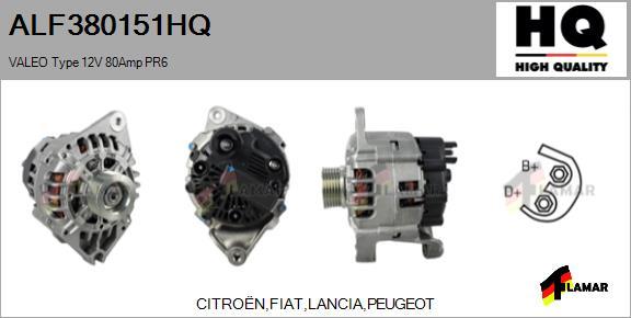 FLAMAR ALF380151HQ - Генератор autospares.lv