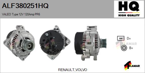 FLAMAR ALF380251HQ - Генератор autospares.lv