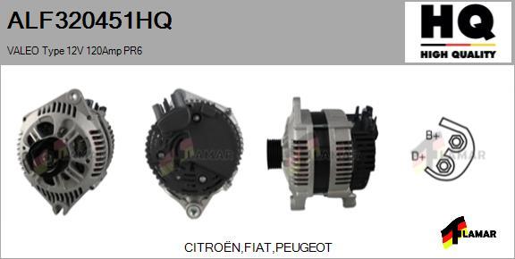 FLAMAR ALF320451HQ - Генератор autospares.lv