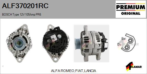 FLAMAR ALF370201RC - Генератор autospares.lv