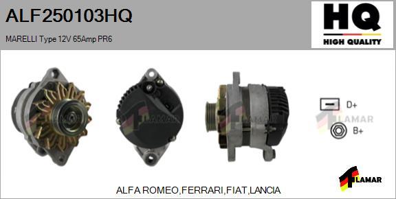 FLAMAR ALF250103HQ - Генератор autospares.lv