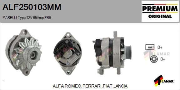 FLAMAR ALF250103MM - Генератор autospares.lv