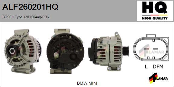 FLAMAR ALF260201HQ - Генератор autospares.lv