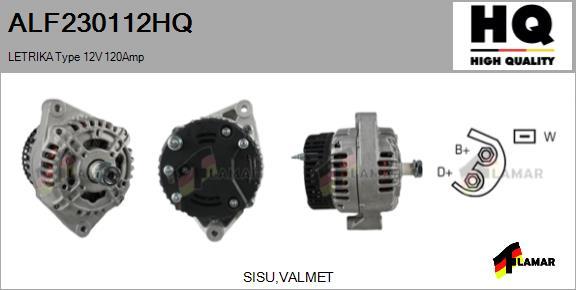 FLAMAR ALF230112HQ - Генератор autospares.lv