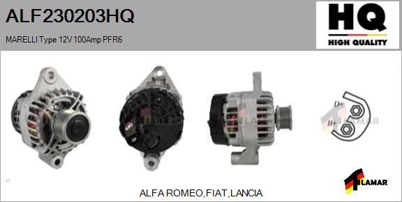 FLAMAR ALF230203HQ - Генератор autospares.lv