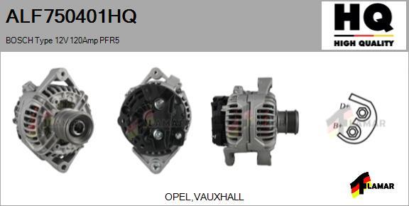 FLAMAR ALF750401HQ - Генератор autospares.lv