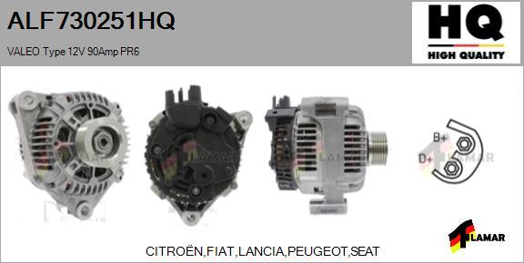 FLAMAR ALF730251HQ - Генератор autospares.lv